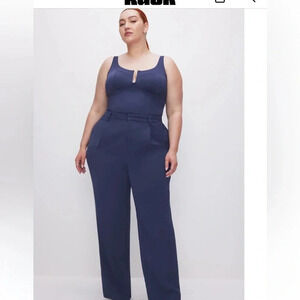 Good American U neck Scuba Corset thong Bodysuit‎ size 8 like 5XL NWT